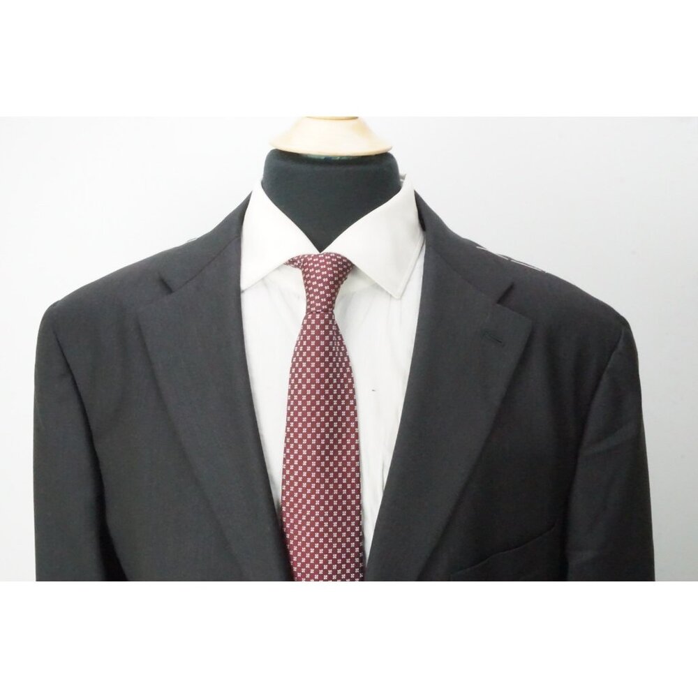 Burberry London Oxford Dark Gray Wool 2 Pc Suit Jacket Pants 38S Brand NEW